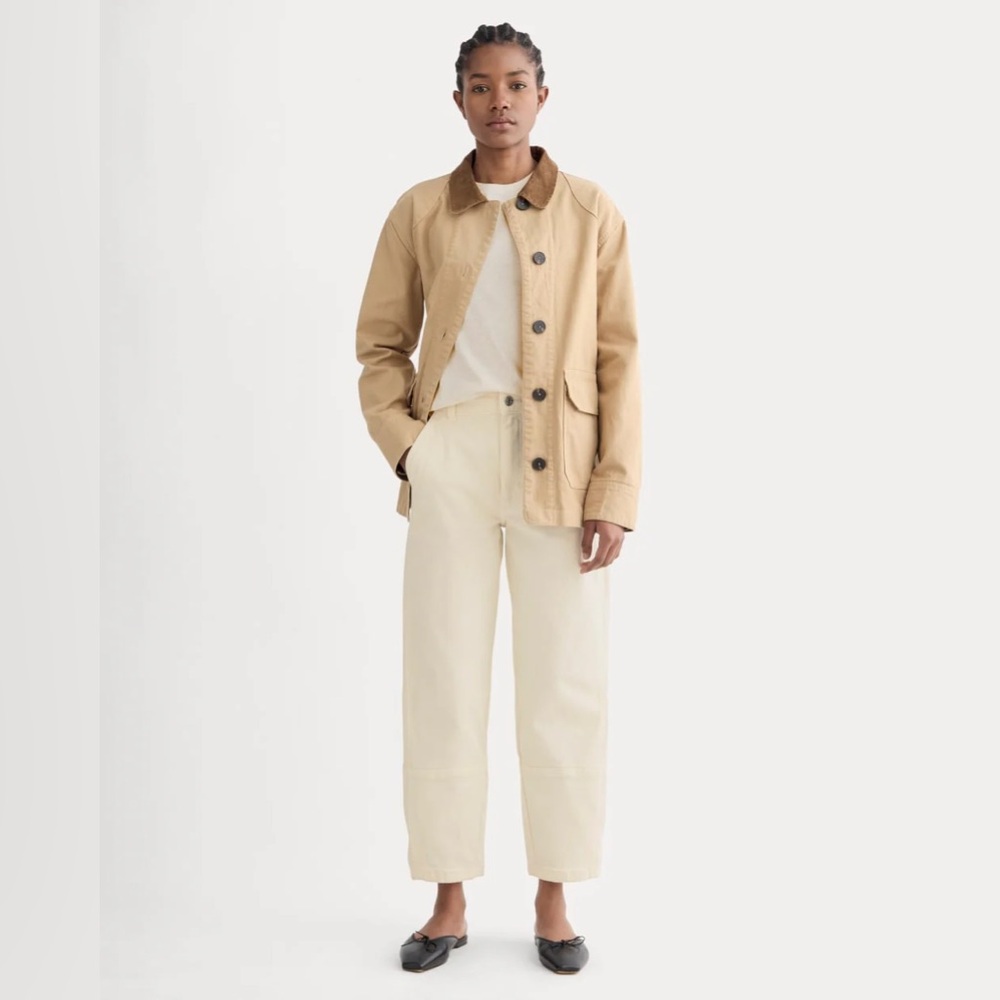 Everlane Utility Barrell Pant in Bone - size 2 Tall